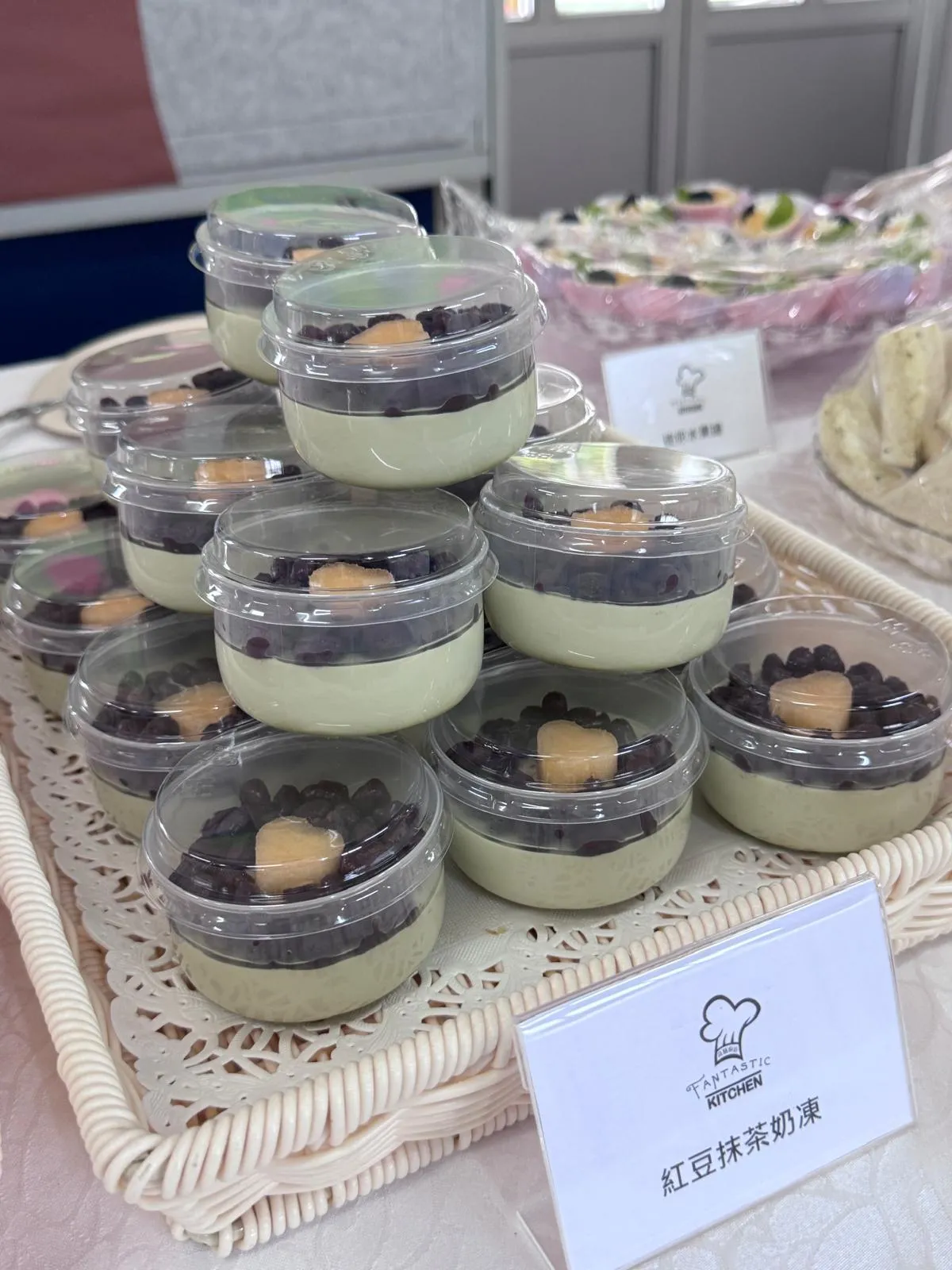 日式抺茶紅豆奶凍 3磅
